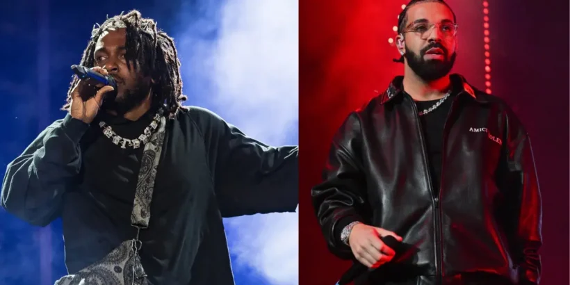 Drake pendant une performance après la polémique avec Kendrick Lamar.
