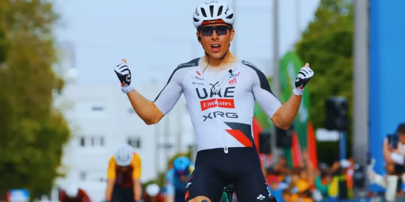 Benoît Cosnefroy après sa victoire au Tour de Hongrie.