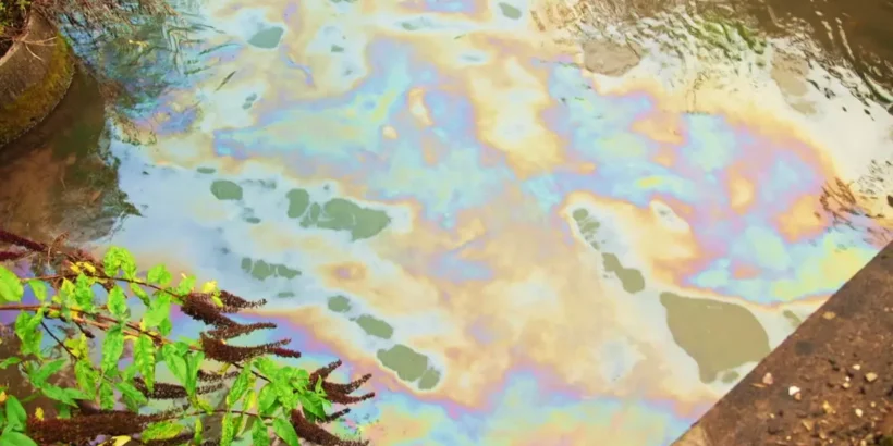 Rivière du Calvados polluée après un déversement d’hydrocarbures à Cahagnes.