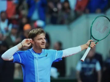 Le Belge David Goffin lors de son dernier possible parcours à Roland-Garros 2026.