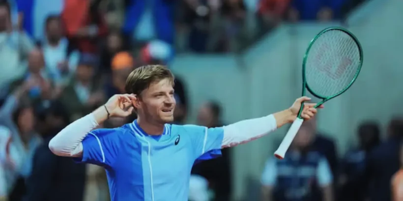 Le Belge David Goffin lors de son dernier possible parcours à Roland-Garros 2026.