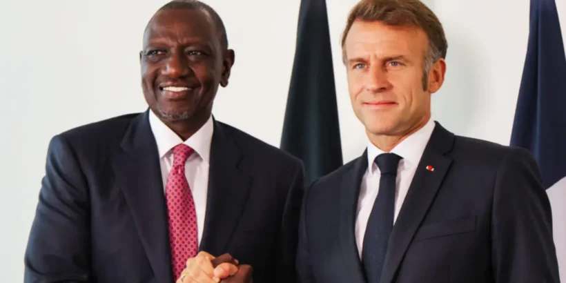 Emmanuel Macron au Kenya lors du sommet Africa Forward.