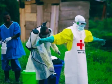 Personnel médical mobilisé contre l’épidémie d’Ebola en RDC