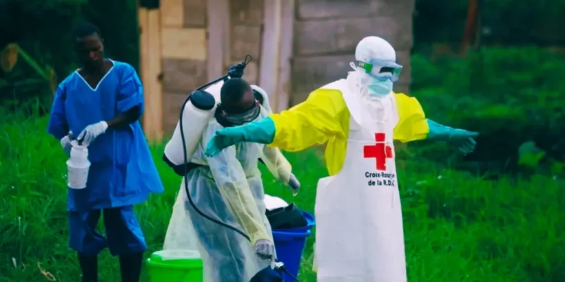 Personnel médical mobilisé contre l’épidémie d’Ebola en RDC