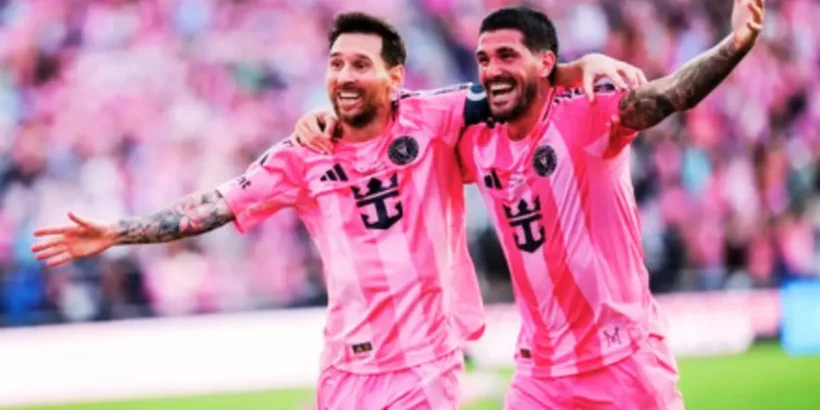 Lionel Messi en pleine action pour l’Inter Miami lors du match contre Philadelphie Union