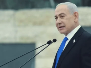 Benjamin Netanyahu lors d’une déclaration sur les tensions entre Israël et l’Iran