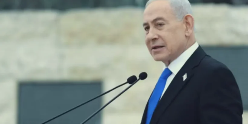 Benjamin Netanyahu lors d’une déclaration sur les tensions entre Israël et l’Iran