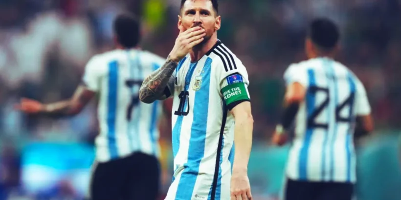Lionel Messi célébrant son but enroulé face au LAFC en MLS avec l’Inter Miami
