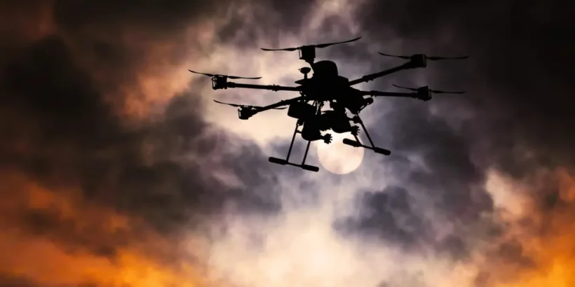Drone ukrainien lors d'une mission à longue portée