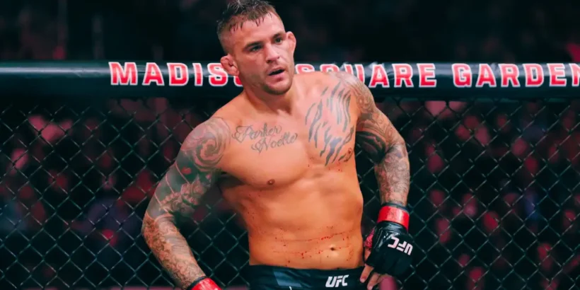 Dustin Poirier lors d'une apparition publique après sa retraite
