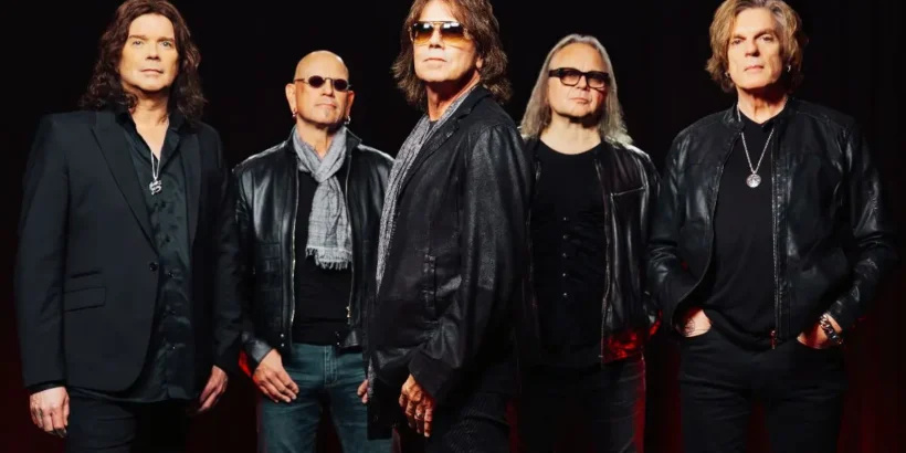Le groupe Europe pose avant la sortie de son nouveau single The Cult Of Ignorance.