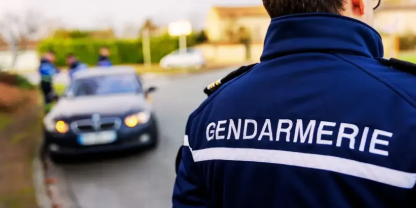 Scène de contrôle routier après une vitesse mesurée à 219 km/h sur un axe réglementé à 110 km/h
