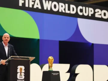 Vue du terrain lors d’un match de la FIFA World Cup 2026 avec forte intensité stratégique