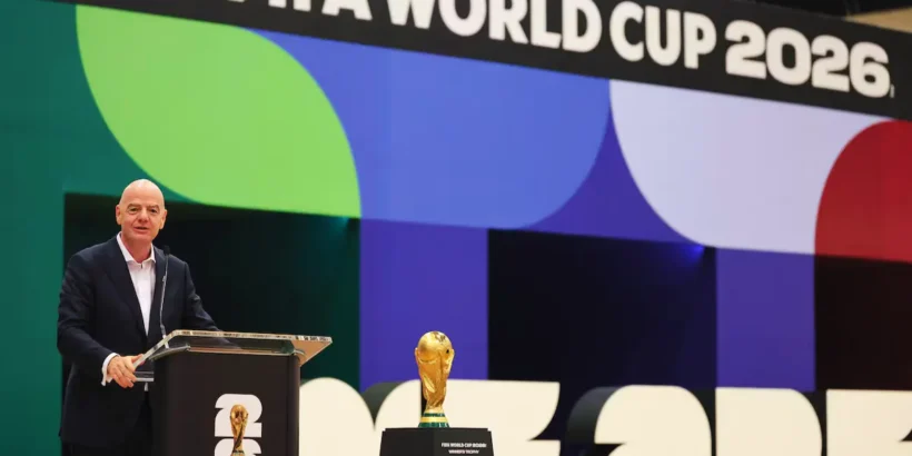 Vue du terrain lors d’un match de la FIFA World Cup 2026 avec forte intensité stratégique