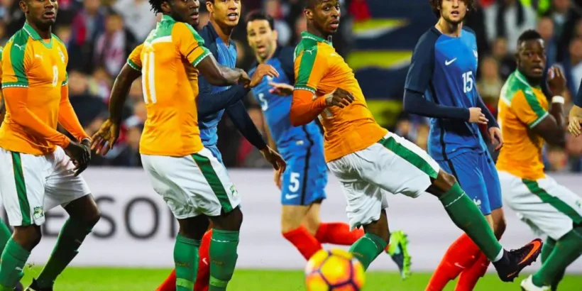 France face à la Côte d’Ivoire lors d’un match de préparation des Bleus.