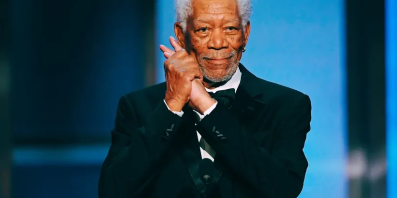 Portrait de Morgan Freeman, acteur américain oscarisé et célèbre voix du cinéma mondial.