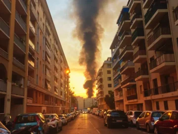Incendie d’appartement dans le quartier Pasteur à Nice.