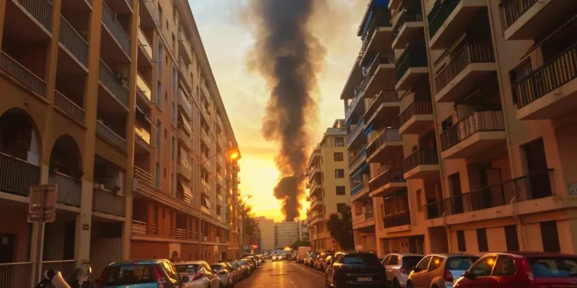 Incendie d’appartement dans le quartier Pasteur à Nice.