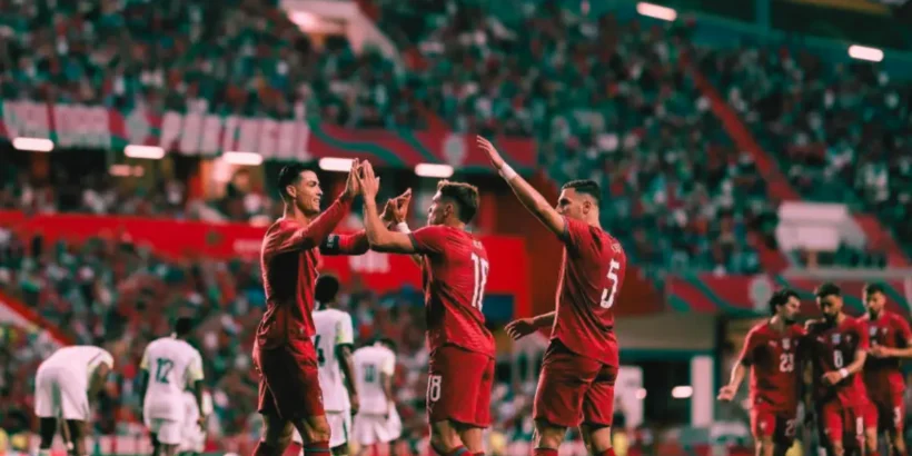 Cristiano Ronaldo à l’échauffement avant le match Portugal RD Congo lors de la Coupe du monde 2026