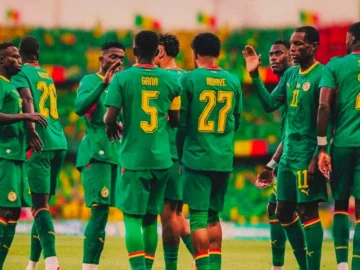 Joueurs du Sénégal face à l’Arabie saoudite lors d’un match de préparation