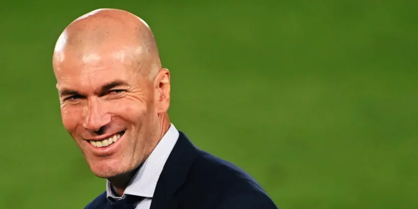 Portrait de Zinedine Zidane dans un contexte lié à l’équipe de France
